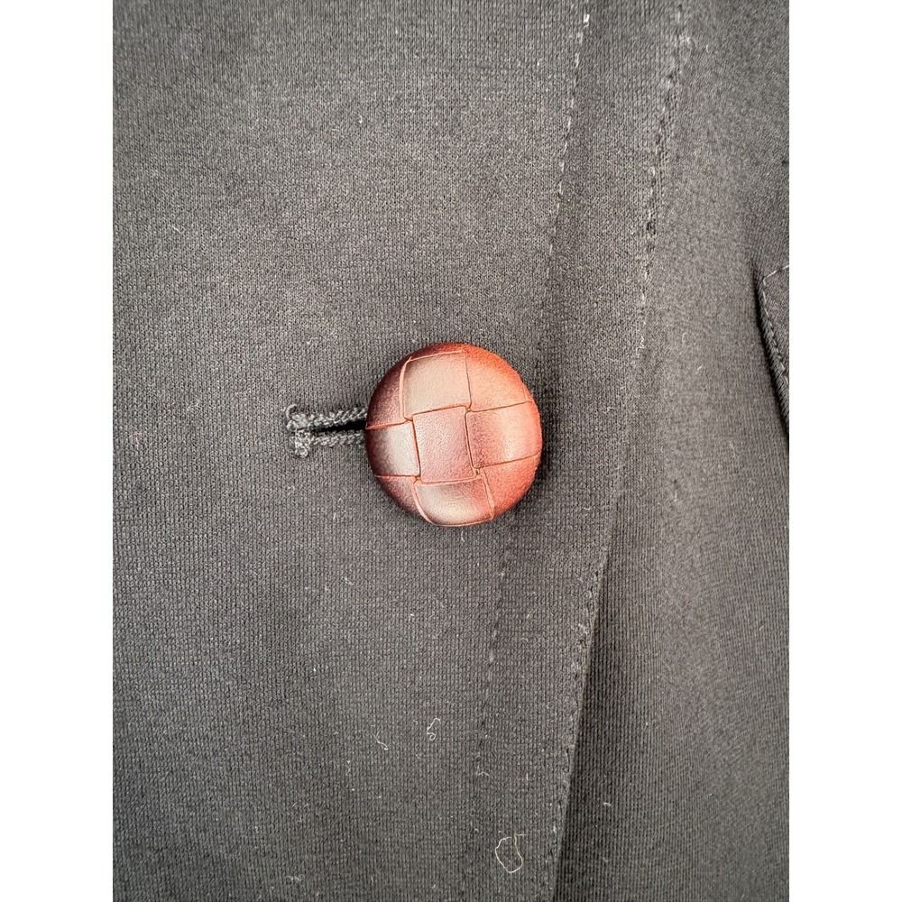Womens Black Military Style Jacket Button Up Collared Cropped Fit NWOT Bailey 44 - Picture 4 of 4